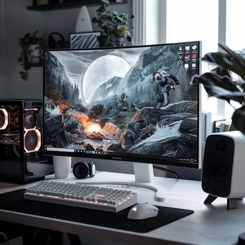 White gaming monitors offer