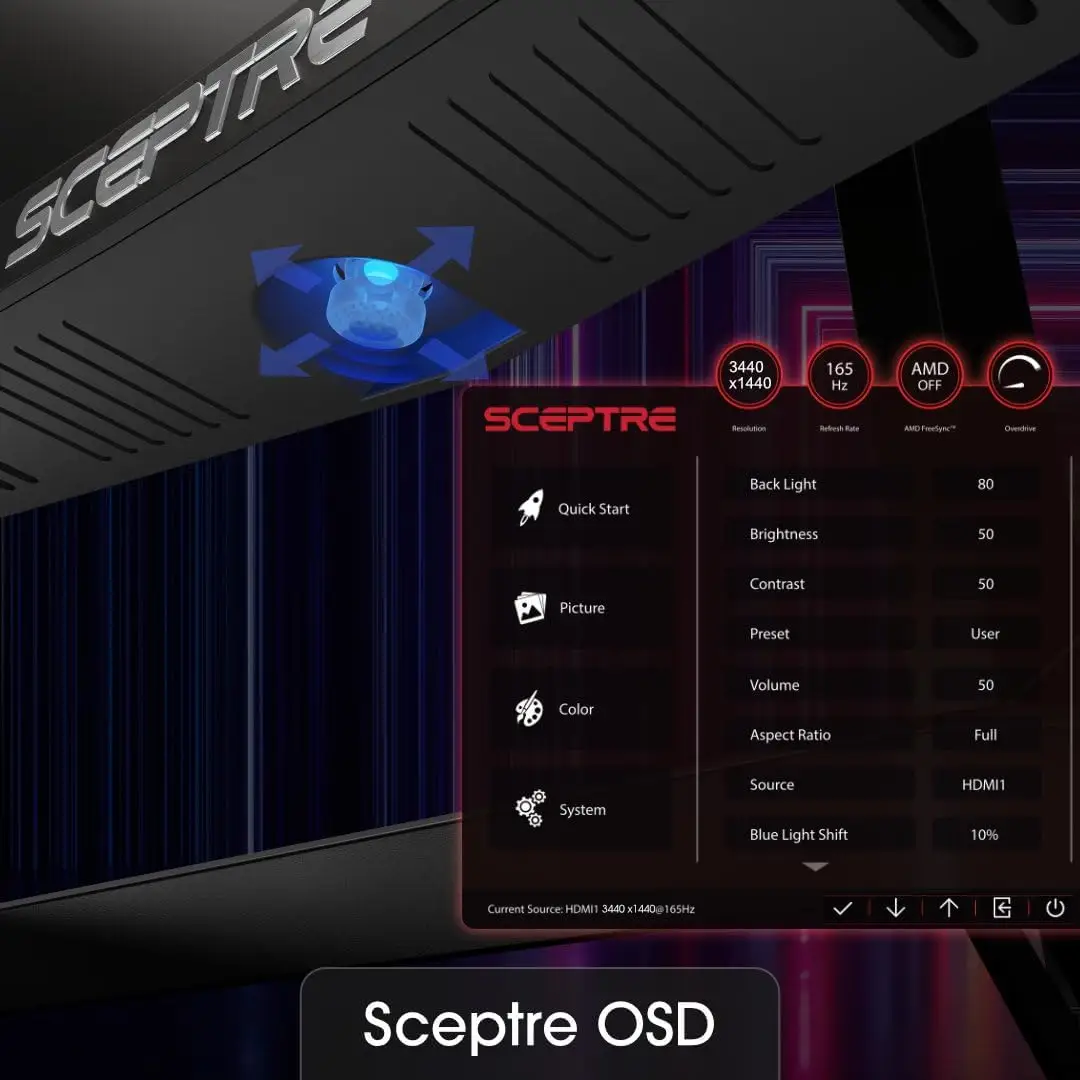 Sceptre 34-Inch Curved Ultrawide Increased Productivity
