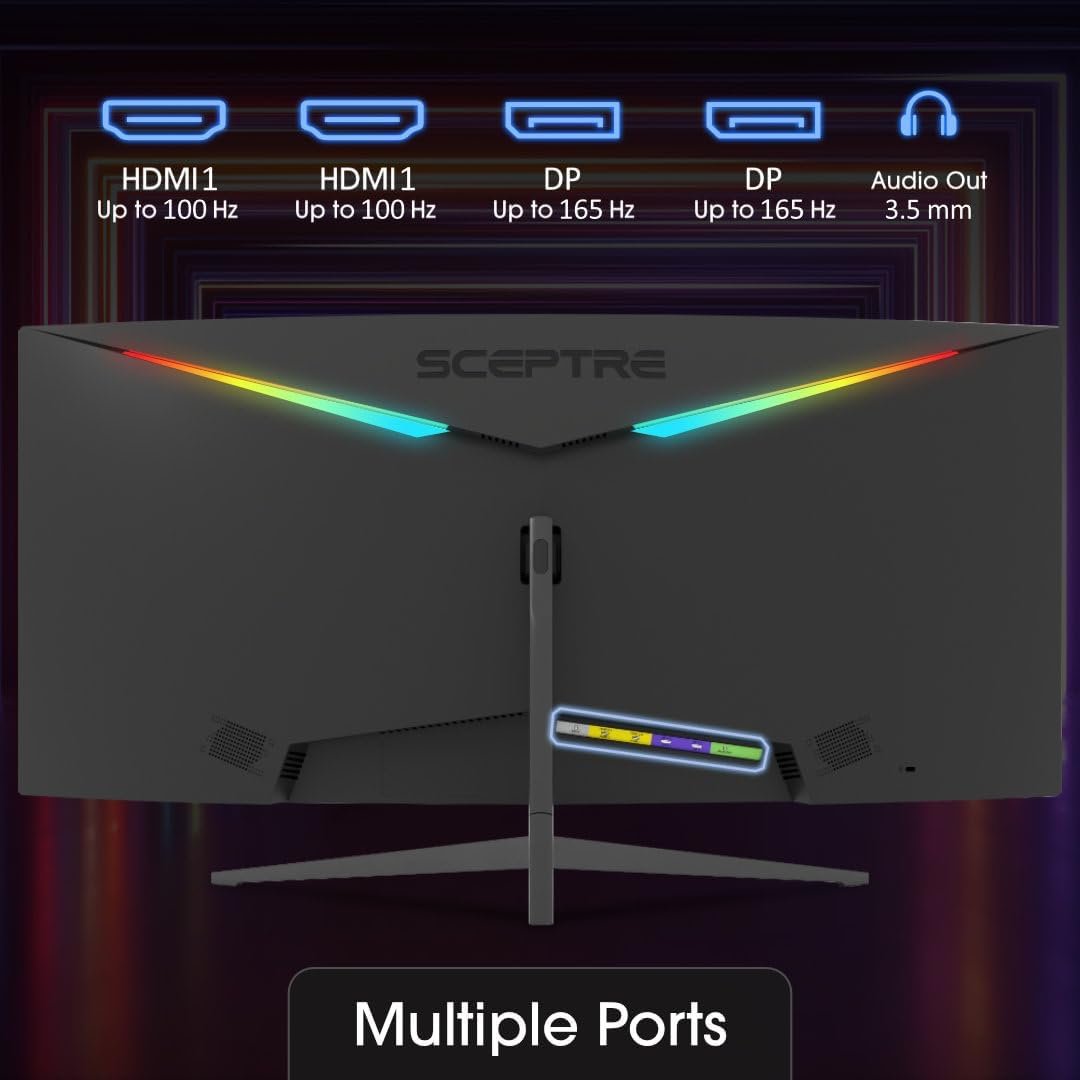 Sceptre 34-Inch Curved Ultrawide Multiple Ports