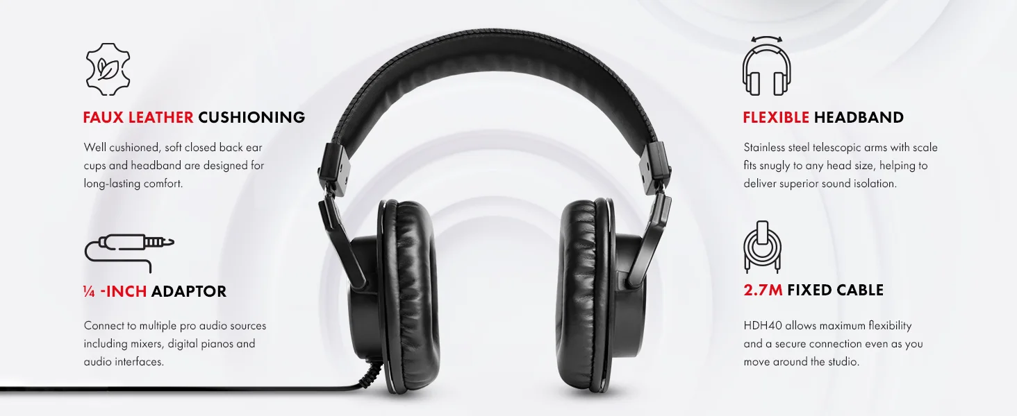 M-Audio HDH40 headphones Versatile Usage