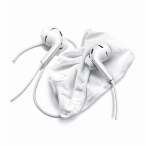 Wipe Down Earbuds with Soft Cloth