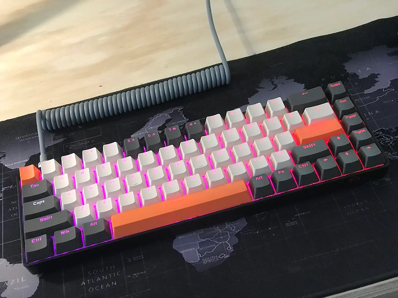 The compact layout of the keyboard allows for more space on your desk, giving you room for other peripherals or simply providing a clutter-free workspace.