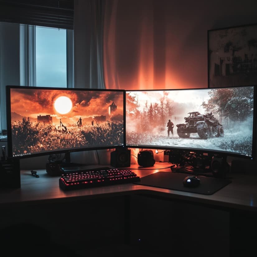 Gaming Monitor and Regular Monitor