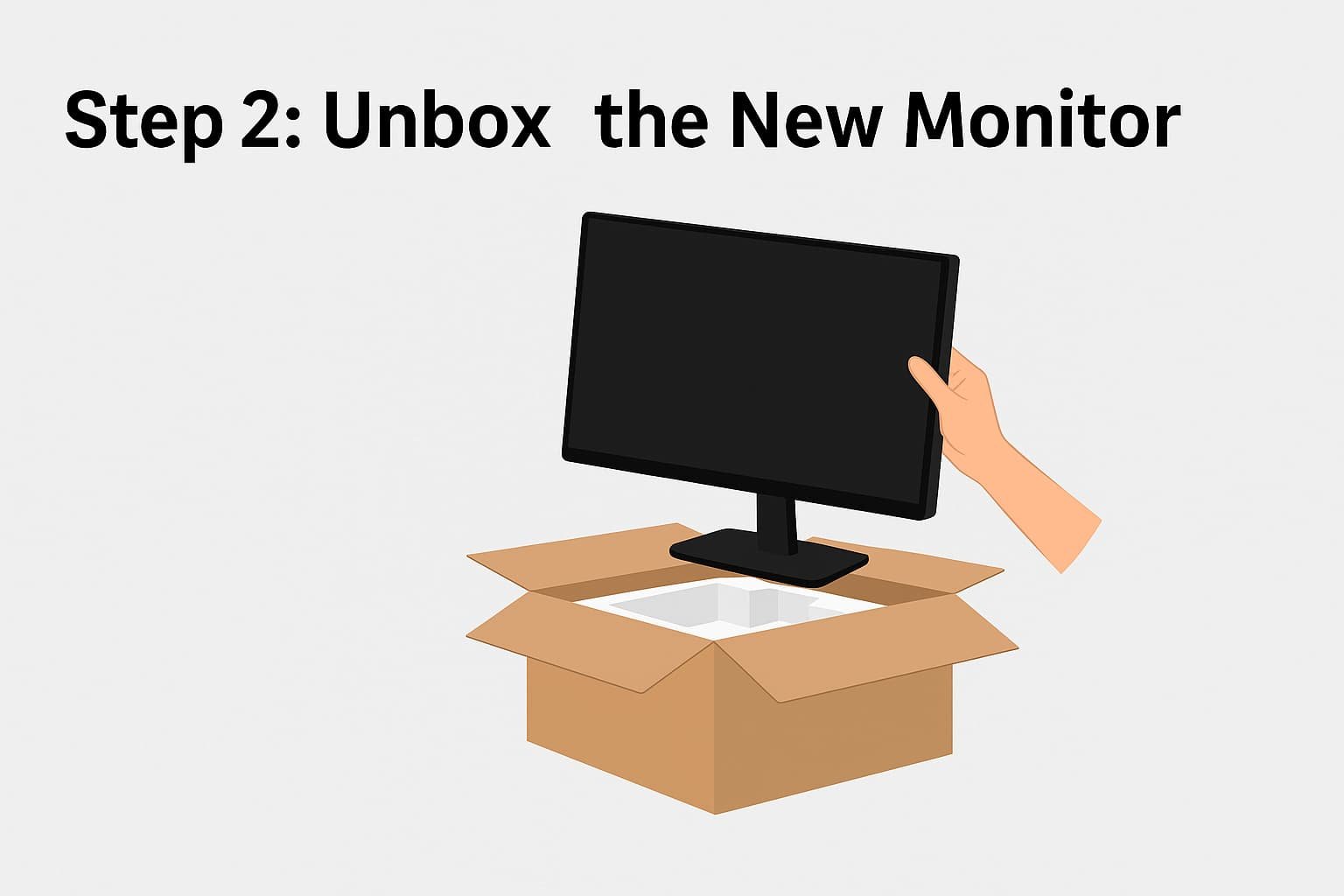 Step 2 Unbox the New Monitor