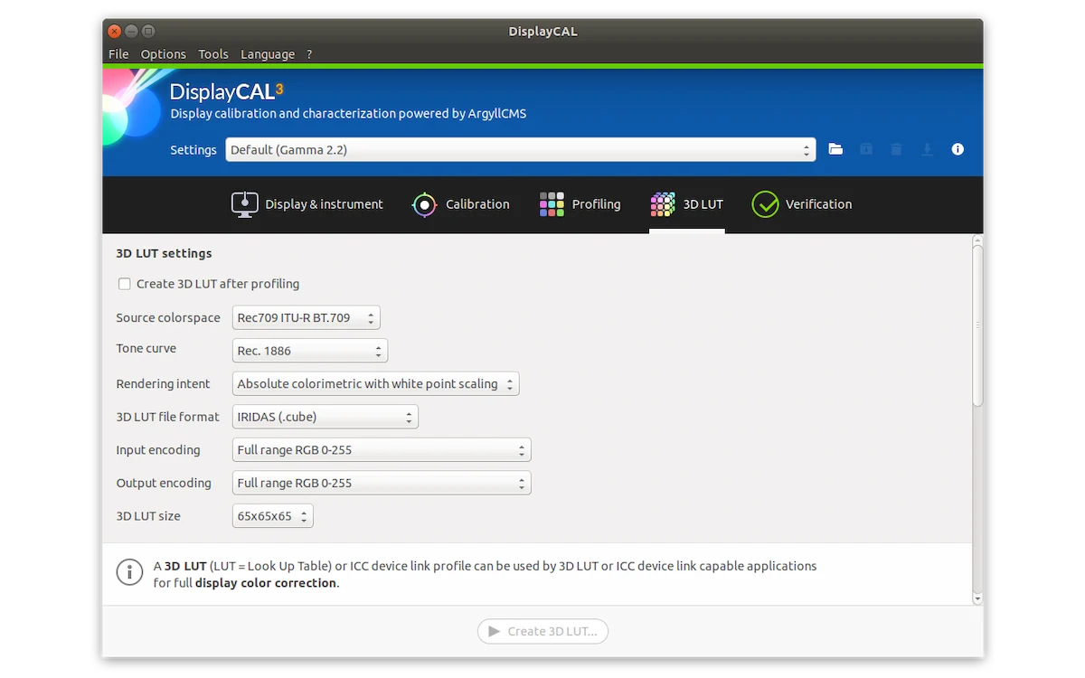 SDR Software DisplayCAL