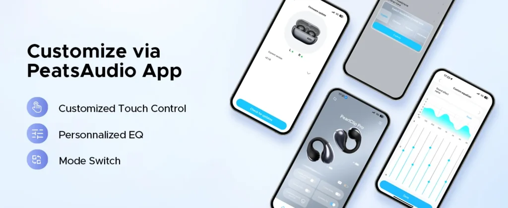 SoundPEATS-PearlClip-Pro Connectivity & App Features