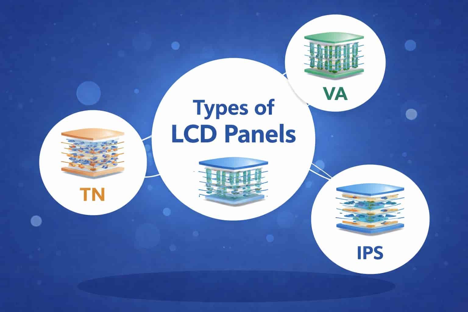 types of LCD Panels (TN, VA, IPS)
